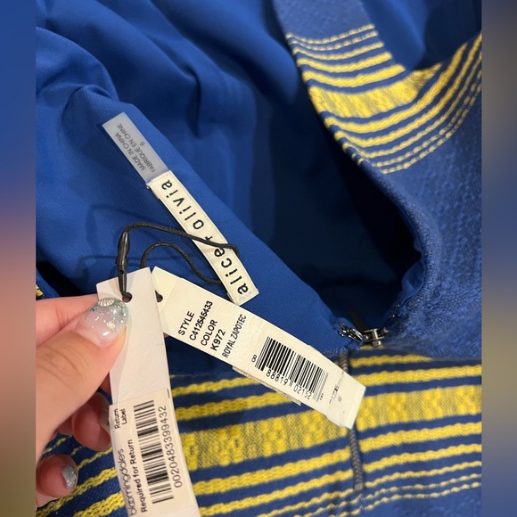 SEND OFFERS Alice + Olivia jacquard holis dress - Picture 7 of 9